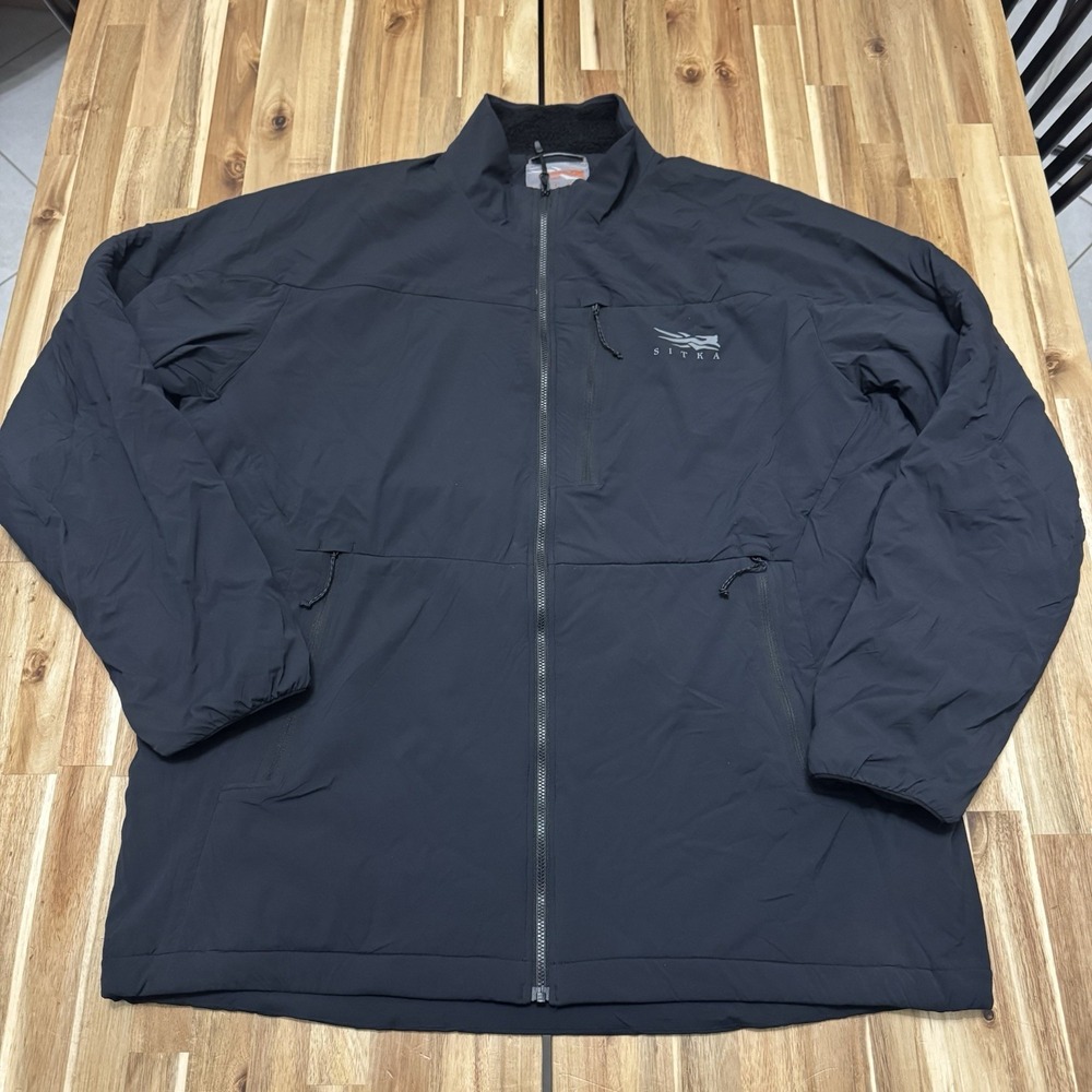 Sitka Ambient Jacket Mens 2XL Black Hunting Primaloft Lightweight Full Zip